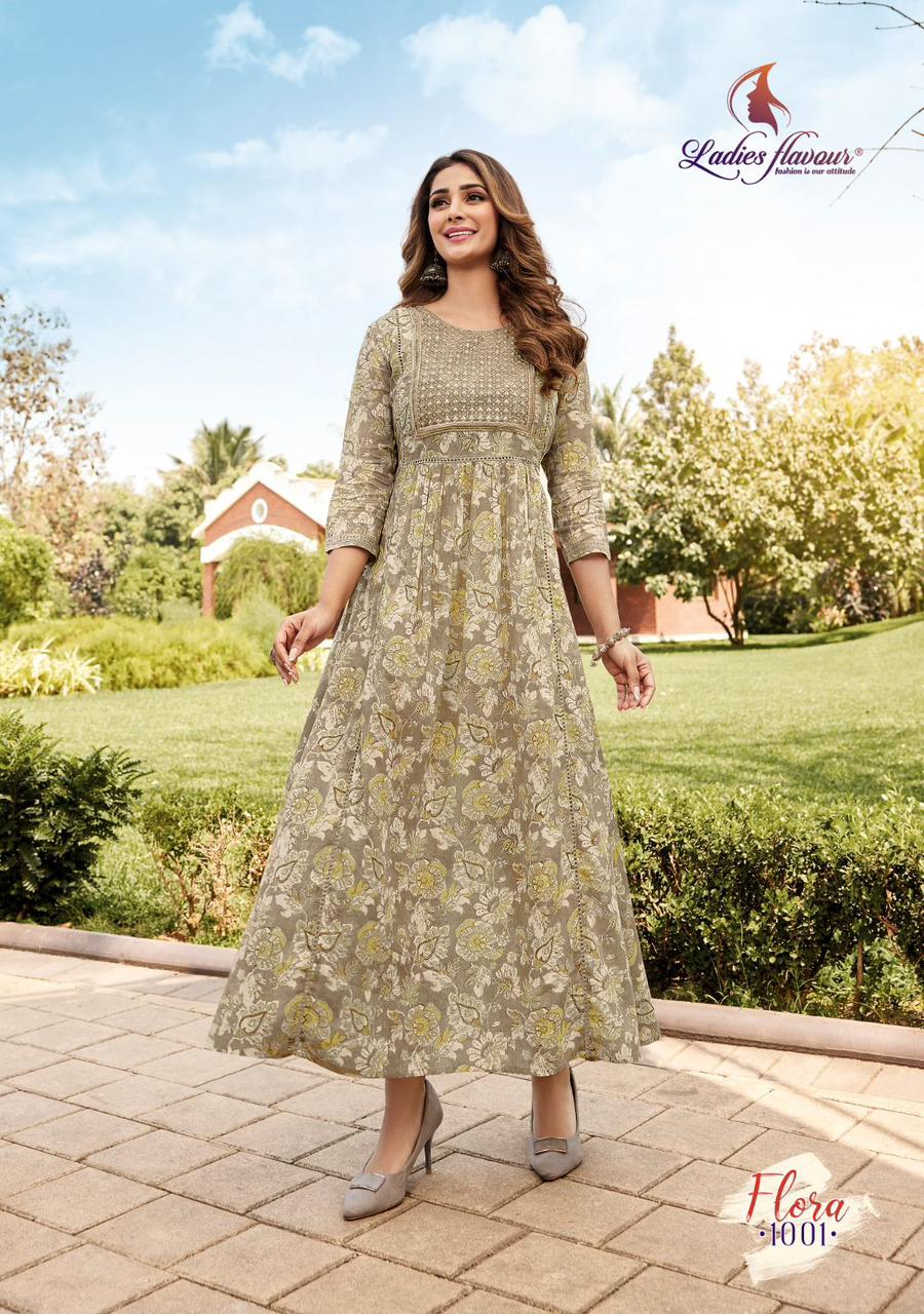 Flora By Ladies Flavour Printed Kurtis Catalog